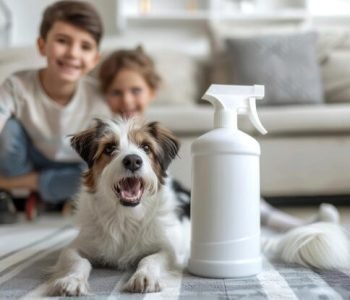 portrait-cleaner-spray-bottle-with-happy-kid-dog-playing-grey-rug-background_1077802-397713